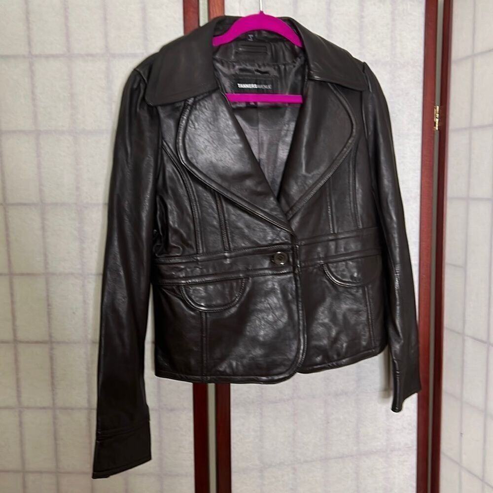 TANNERS AVENUE ITALY LAMB‎ LEATHER JACKET SIZE L